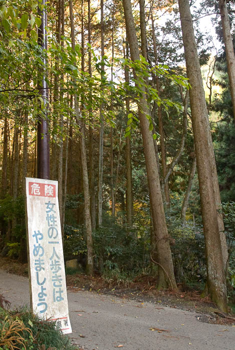 Danger &#8220;Females Walking Alone Not Encouraged&#8221; -- Kyoto, Japan -- Copyright 2006 Jeffrey Eric Francis Friedl, http://regex.info/blog/