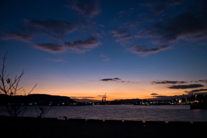 Port of Takamatsu 30 Minutes Before Sunrise -- Takamatu, Kagawa, Japan -- Copyright 2007 Jeffrey Eric Francis Friedl, http://regex.info/blog/