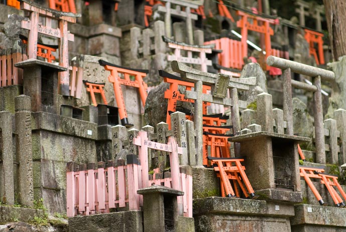 Layer After Layer after Layer of mini sub-shrines at Kyoto's Fushimi Inari Shrine -- Kyoto, Japan -- Copyright 2008 Jeffrey Eric Francis Friedl, http://regex.info/blog/
