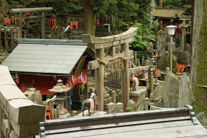 Large Sub-Shrine with horses, no less -- Kyoto, Japan -- Copyright 2008 Jeffrey Eric Francis Friedl, http://regex.info/blog/