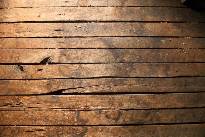 desktop background image of the old, original flooring in the attic of an old Ohio farmhouse, dating from circa 1830 -- 180-Year-Old Flooring -- Rootstown, Ohio, USA -- Copyright 2008 Jeffrey Eric Francis Friedl, http://regex.info/blog/