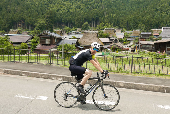 Leaving Miyama 12:41 PM (+6h 18m) - 76 km (47 miles) taken while cycling at 18 kph (11 mph) -- Nantan, Kyoto, Japan -- Copyright 2015 Jeffrey Friedl, http://regex.info/blog/
