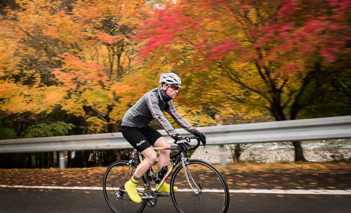 Colorful Christoph taken while cycling at 34 kph (21 mph) -- Kyoto, Japan -- Copyright 2015 Jeffrey Friedl, http://regex.info/blog/