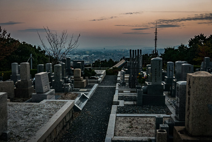 View To Die For Narutaki Reien Cemetery (鳴滝霊園) -- Narutaki Reien Cemetery (鳴滝霊園) -- Kyoto, Japan -- Copyright 2016 Jeffrey Friedl, http://regex.info/blog/ -- This photo is licensed to the public under the Creative Commons Attribution-NonCommercial 4.0 International License http://creativecommons.org/licenses/by-nc/4.0/ (non-commercial use is freely allowed if proper attribution is given, including a link back to this page on http://regex.info/ when used online)