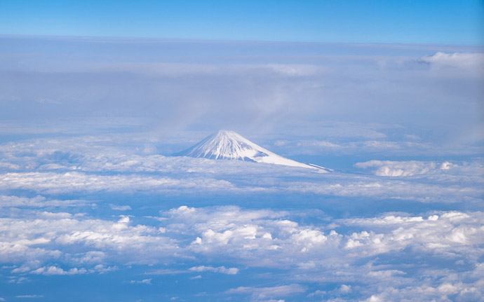 Mt. Fuji looking a bit bland, but at least it was visible this time -- Japan -- Copyright 2013 Jeffrey Friedl, http://regex.info/blog/