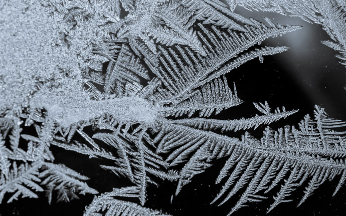 desktop background image of a frost pattern on a window in the -10F (-23C) cold of an Ohio winter -- Beauty in the Details it's not much from afar, but pretty nifty when you view the full-resolution version -- Copyright 2014 Jeffrey Friedl, http://regex.info/blog/ -- This photo is licensed to the public under the Creative Commons Attribution-NonCommercial 4.0 International License http://creativecommons.org/licenses/by-nc/4.0/ (non-commercial use is freely allowed if proper attribution is given, including a link back to this page on http://regex.info/ when used online)