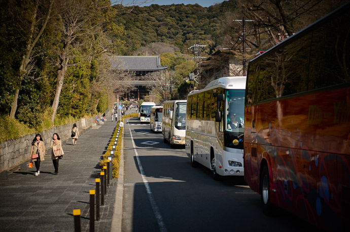 Parking Lot traffic in this part of town slows to a crawl this time of year -- パインヴィレッヂ -- Kyoto, Japan -- Copyright 2017 Jeffrey Friedl, http://regex.info/blog/ -- This photo is licensed to the public under the Creative Commons Attribution-NonCommercial 4.0 International License http://creativecommons.org/licenses/by-nc/4.0/ (non-commercial use is freely allowed if proper attribution is given, including a link back to this page on http://regex.info/ when used online)