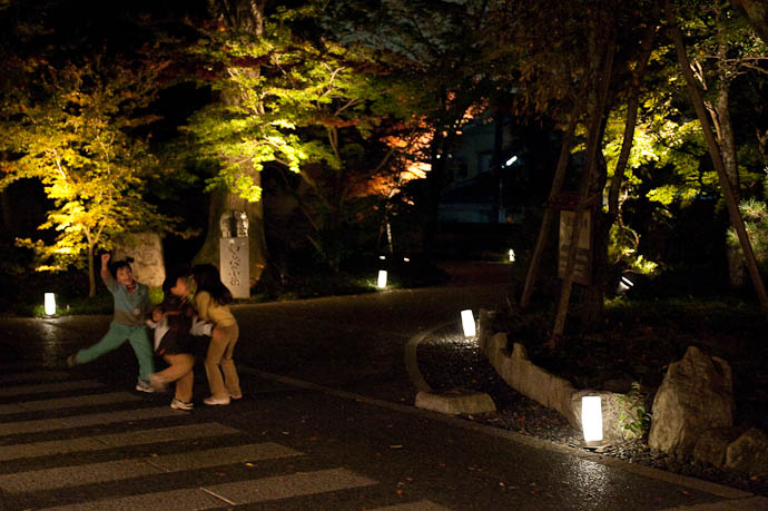Silly Dance Play  --  The Eikando Temple  --  Kyoto, Japan  --  Copyright 2008 Jeffrey Friedl, http://regex.info/blog/