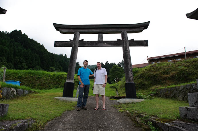 Me * and Jon photo by Teresa Van Dalen -- Hiyoshi Shrine, in Hanasebeshhochou -- Kyoto, Japan -- Copyright 2009 Teresa Van Dalen, http://regex.info/blog/
