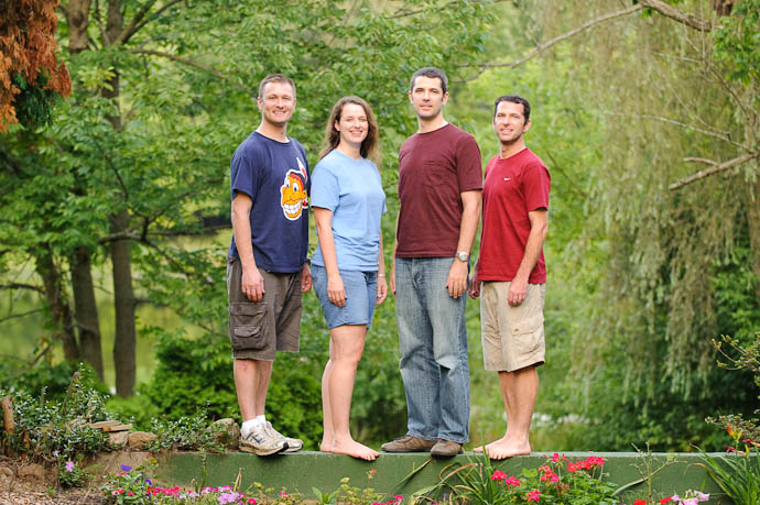 Four Siblings Alan, Marci, Me (Jeff), Mike Steve, oldest of the five, not pictured -- Rootstown, Ohio, USA -- Copyright 2009 Phyllis Friedl, http://regex.info/blog/