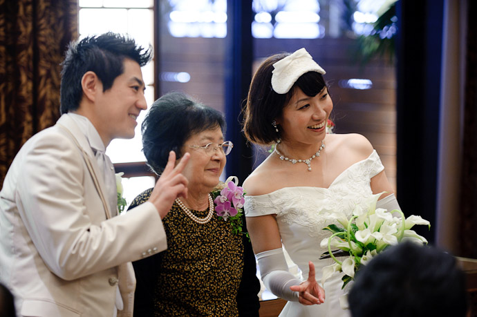 new couple with Grandma of the Bride -- Wedding of Shogo and Namiko -- Nagoya, Aichi, Japan -- Copyright 2010 Jeffrey Friedl, http://regex.info/blog/
