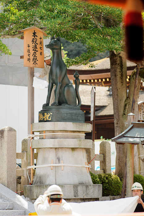 Sleek New Fox -- Fushimi-Inari Taisha (伏見稲荷大社) -- Kyoto, Japan -- Copyright 2011 Jeffrey Friedl, http://regex.info/blog/