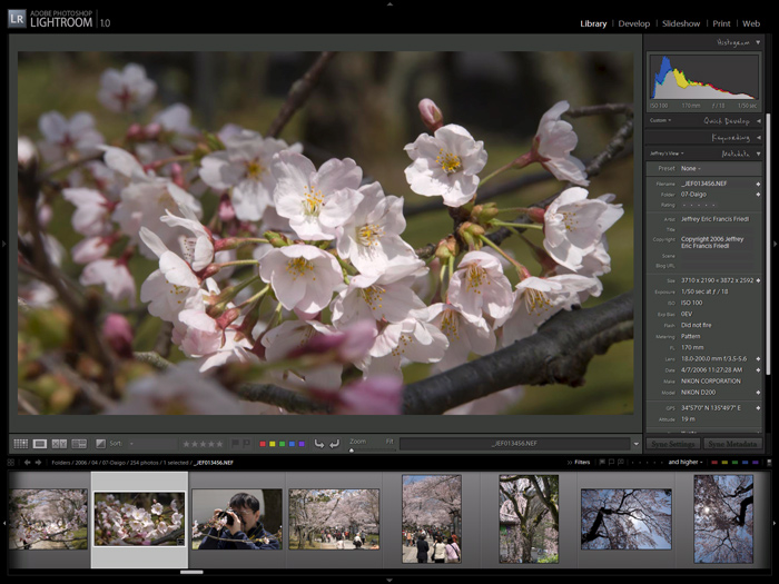 Adobe Lightroom with my configuration changes, via Jeffrey's Lightroom Configuration Manager
