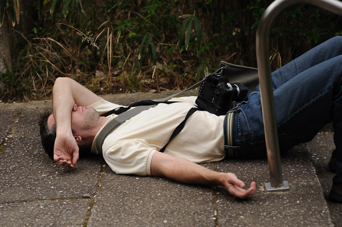 Taking A Rest while on the outing that produced this post and this post . photo by Paul Barr  --  Kyoto, Japan  --  Copyright 2012 Paul Barr