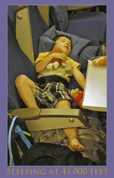 Anthony sleeping on the flight home; click to see Exif data and map