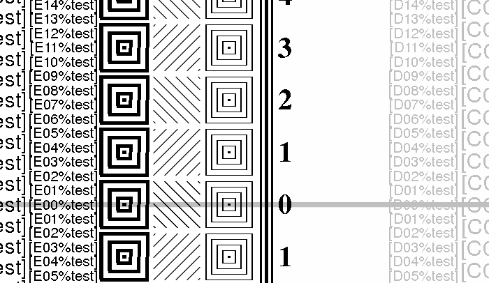 Lens Focus Calibration Chart