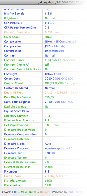 online picture metadata viewer