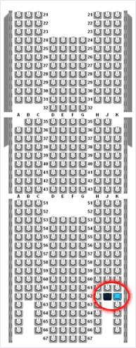 seating chart showing a very full plane